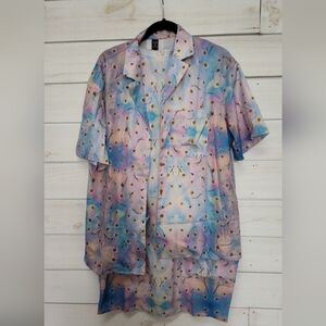 SHEIN Multicolor Floral Button Down Shirt And Dress